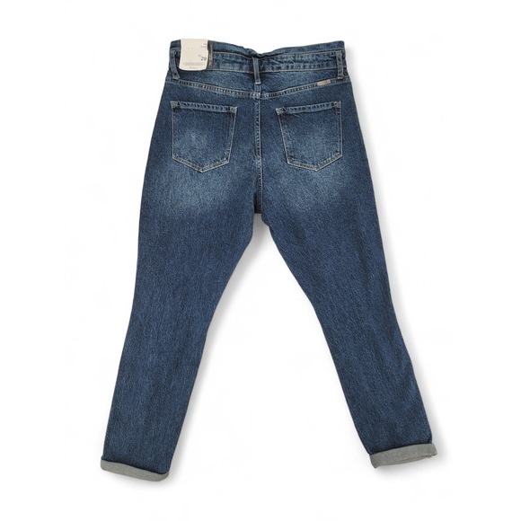 KanCan Mom Jeans Women's 11/29 High Rise Tapered Distressed Cuffed‎ NWT - Picture 2 of 7